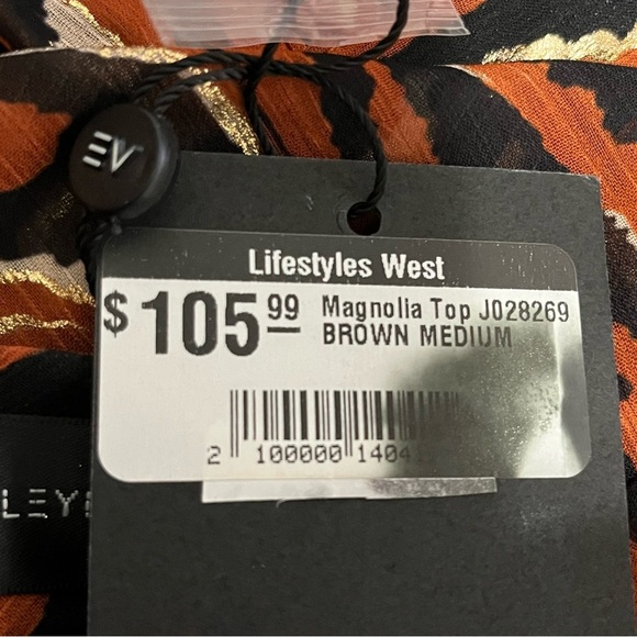 Angeleye Zebra Print High Neck Chiffon Blouse - Picture 11 of 13